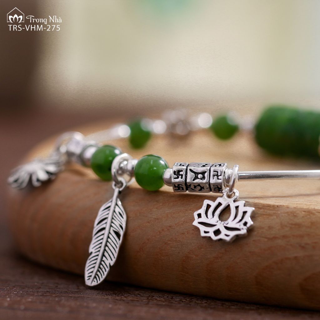 Vòng ngọc bích mix charm lu thống ( TRS VHM 275 )