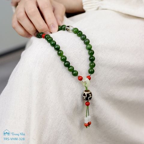 Chuỗi hạt ngọc bích 10 li mix dzi