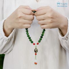 Chuỗi hạt ngọc bích 10 li mix dzi ( vhm 006 )