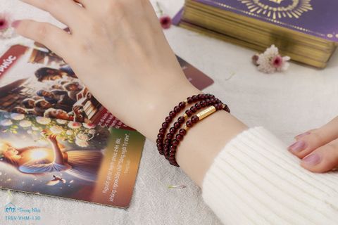 Vòng garnet 4 li cuốn 3 mix trụ om vàng 10k-xh2 ( TRSV VHM 130 )