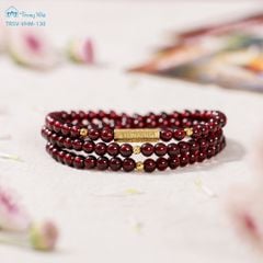 Vòng garnet 4 li cuốn 3 mix trụ om vàng 10k-xh2 ( TRSV VHM 130 )