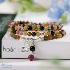 Yêu điều không hoàn hảo - Vòng tourmaline cuốn 3 charm Phổ chiếu (TRS VHM 312 2)