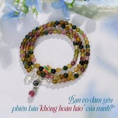 Yêu điều không hoàn hảo - Vòng tourmaline cuốn 3 charm Phổ chiếu (TRS VHM 312 2)