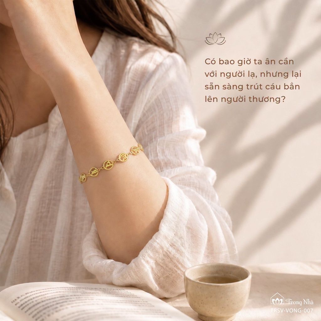 Lắc tay Om mani padme hum khắc tròn ( TRSV VONG 007 )