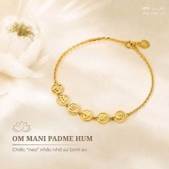 Lắc tay Om mani padme hum khắc tròn ( TRSV VONG 007 )