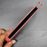  Bao da bê Togo Pháp cho IVertu màu đỏ, viền chỉ trắng (ngang) 