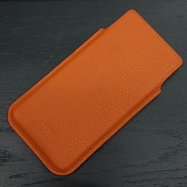 Bao da bê Togo Pháp cho IVertu màu cam (dọc) 