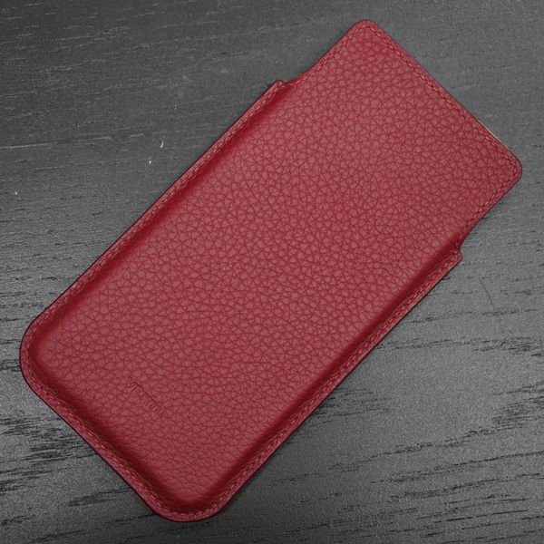  Bao da bê Togo Pháp cho IVertu màu đỏ đô (dọc) 