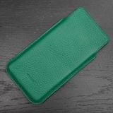  Bao da bê Togo Pháp cho IVertu màu xanh lá (dọc) 