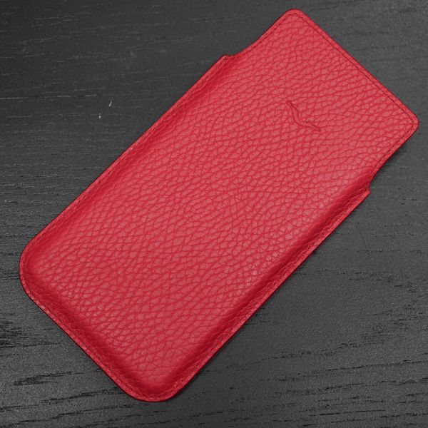  Bao da bê Togo Pháp cho IVertu màu hồng đậm (dọc) 