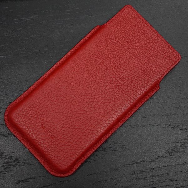  Bao da bê Togo Pháp cho IVertu màu đỏ (dọc) 