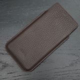  Bao da bê Togo Pháp cho IVertu màu nâu đậm (dọc) 