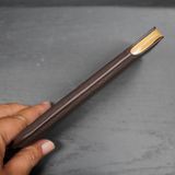  Bao da bê Togo Pháp cho IVertu màu nâu đậm (dọc) 