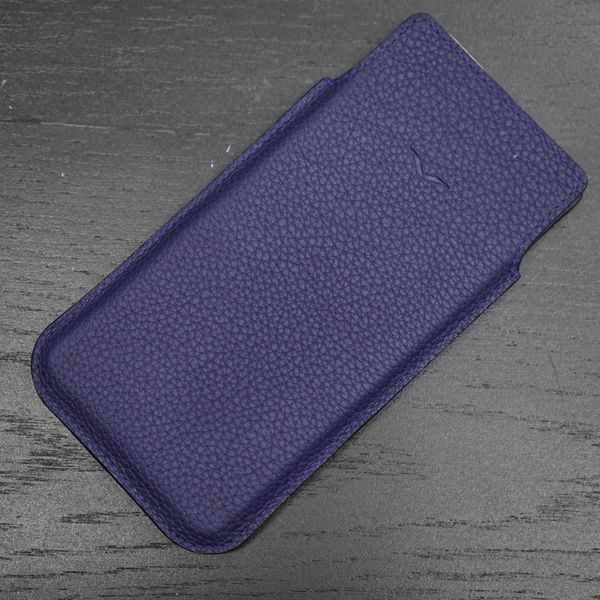  Bao da bê Togo Pháp cho IVertu màu xanh navy (dọc) 