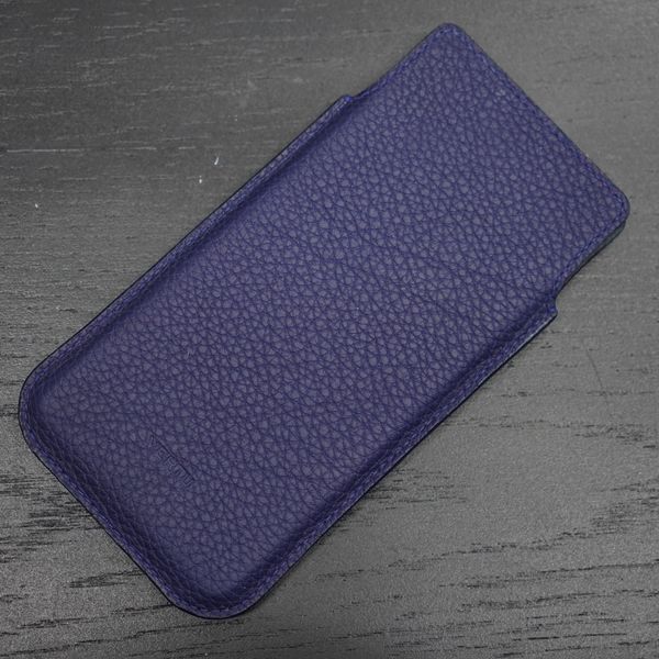  Bao da bê Togo Pháp cho IVertu màu xanh navy (dọc) 