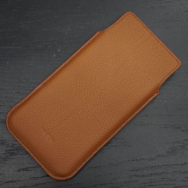  Bao da bê Togo Pháp cho IVertu màu nâu (dọc) 