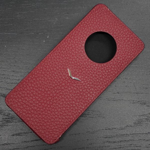  Bao da bê Togo Pháp cho IVertu màu đỏ đô (ngang) 