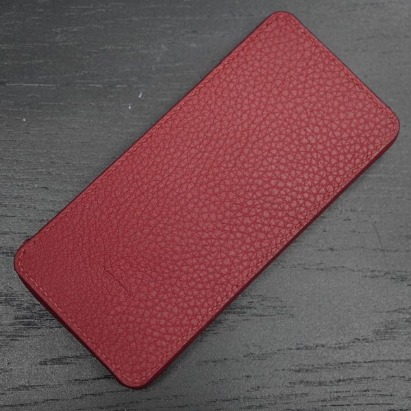  Bao da bê Togo Pháp cho IVertu màu đỏ đô (ngang) 