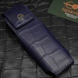  Bao da XOR Alligator Pháp xanh navy (có nắp) 