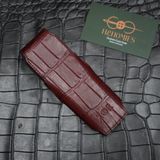  Bao da XOR Alligator Pháp đỏ đô (có nắp) 