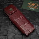  Bao da XOR Alligator Pháp đỏ đô (có nắp) 