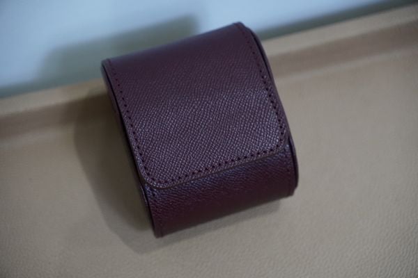  Hộp đồng hồ da Epsom đỏ sẫm 
