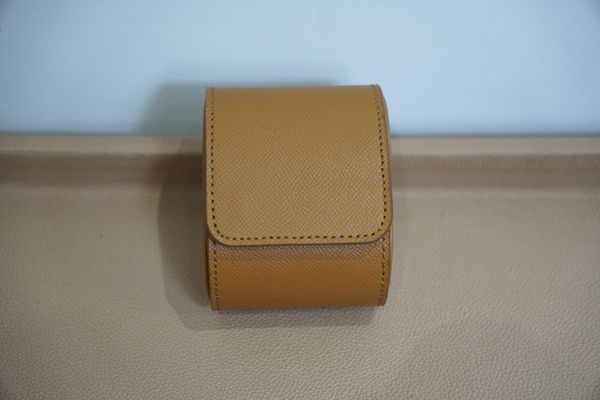  Hộp đồng hồ da Epsom nâu bò 