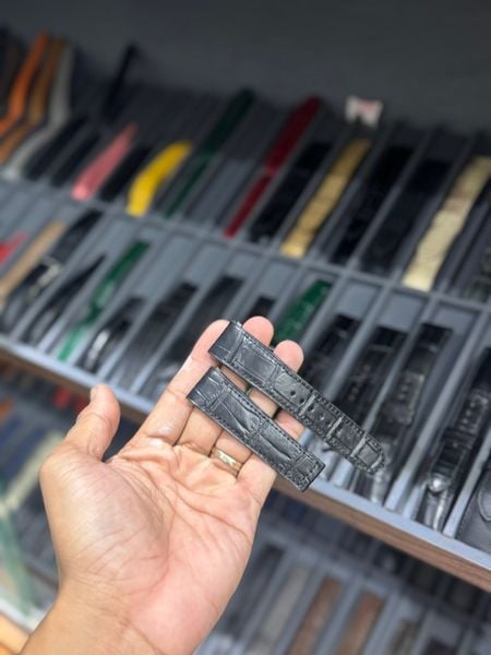  Dây da cá sấu Alligator ngàm QuickSwitch cho Santos de Cartier 