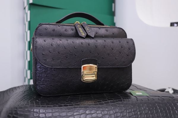  clutch da đà điểu đen 