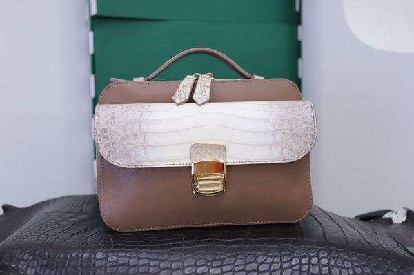  clutch da bê mix cá sấu himalaya 