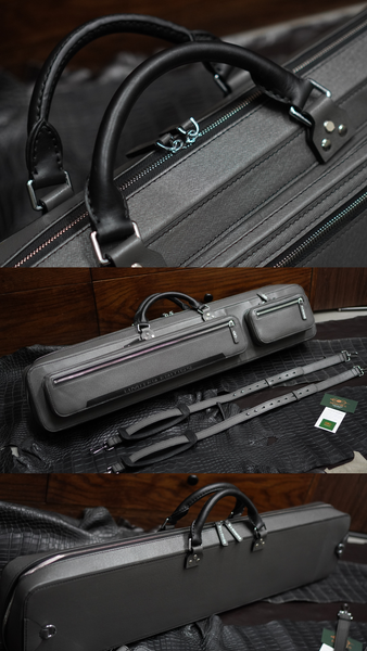  Bao cơ bida da bò vân Taiga Cue Case - Soft - 4x8 