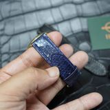  Dây da rắn xanh navy (Size:18-16mm) 