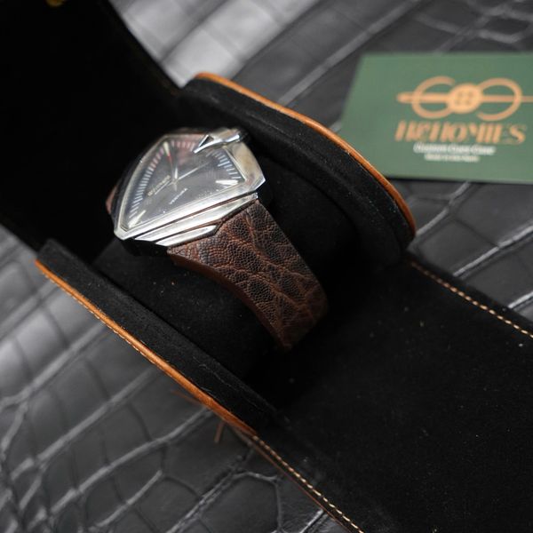  Dây da voi nâu cho đồng hồ Hamilton 