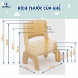  Bộ bàn ghế Gỗ MenMen Montessori Học, Chơi, Vẽ có trục giấy cho Bé từ 2-8 tuổi 