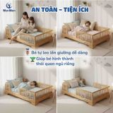  Giường Gỗ MenMen Montessori Có Hông Chắn Bảo Vệ Bé Cho Bé 2-10 tuổi 