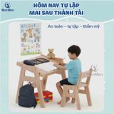  Bộ bàn ghế Gỗ MenMen Montessori Học, Chơi, vẽ cho Bé từ 2-7tuổi 