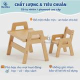  Bộ bàn ghế Gỗ MenMen Montessori Học, Chơi, vẽ cho Bé từ 2-7tuổi 