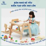  Bộ bàn ghế Gỗ MenMen Montessori Học, Chơi, vẽ cho Bé từ 2-7tuổi 