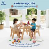  Bộ bàn ghế Gỗ MenMen Montessori Học, Chơi, vẽ cho Bé từ 2-7tuổi 