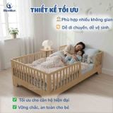  Giường Gỗ MenMen Montessori Có Hông Chắn Bảo Vệ Bé Cho Bé 2-10 tuổi 