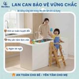  Learning Tower MenMen Montessori - Tháp Học Tập & Ghế Bậc Thang Gỗ Gấp Gọn, Chống Ngã, Điều Chỉnh 2 Cấp Độ Cho Bé Tự Lập ( Từ 3- 7 Tuổi) 