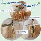  Learning Tower MenMen Montessori - Tháp Học Tập & Ghế Bậc Thang Gỗ Gấp Gọn, Chống Ngã, Điều Chỉnh 2 Cấp Độ Cho Bé Tự Lập ( Từ 3- 7 Tuổi) 