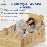  Giường Gỗ MenMen Montessori Tai Gấu Có Hông Chắn Bảo Vệ Bé Cho Bé 2-10 tuổi 