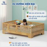  Giường Gỗ MenMen Montessori Có Hông Chắn Bảo Vệ Bé Cho Bé 2-10 tuổi 