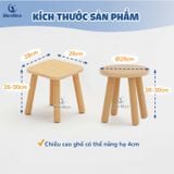  Bàn Ghế Gỗ MenMen Montessori Có Thể Điều Chỉnh Chiều Cao Cho Bé Mầm Non 