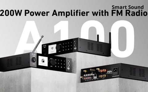 Amply A100: Bộ Khuếch Đại Âm Thanh 100W x 2 Với FM 