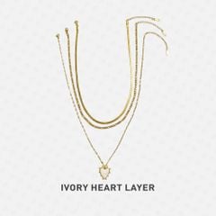 IVORY HEART LAYER Dây chuyền Stainless Steel