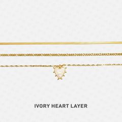 IVORY HEART LAYER Dây chuyền Stainless Steel