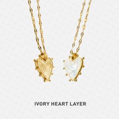 IVORY HEART LAYER Dây chuyền Stainless Steel