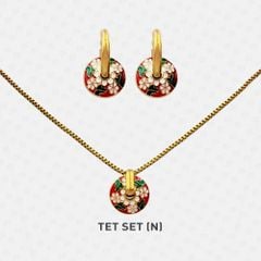 TET (N) Bộ vòng cổ và hoa tai Stainless Steel